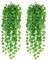 DabbOo 2Pcs Plantes Artificielles Plantes Suspendues Artificielles Faux Feuille Verte Lierre Vigne Plantes Murales Suspendue Faux Lierre pour Jardin, Panier Suspendu, Couloir, Décoration Murale