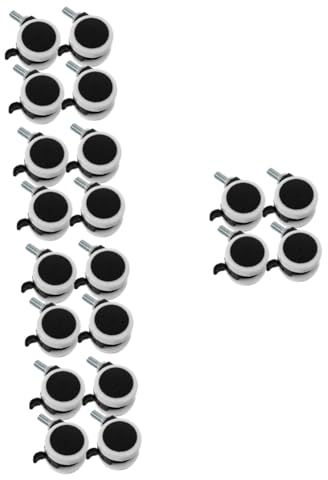 ULTECHNOVO 20stücke Schwerlastmöbelrollen Mit Bremse Lenkrollen Für Babybett Möbel Und Werkbänke Geräuschlos Installieren Stabil Und Elegant Für Drinnen