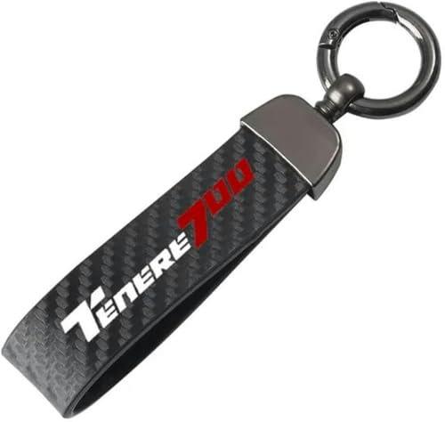 JXZQQBMD Porte-clés de moto en cuir avec boucle en fer à cheval pour Y-amaha TENERE 700 TENERE700 2015-2021 Accessoires