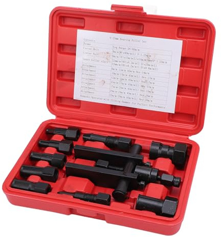 Juego de extractores de rodamientos, 10 piezas 8 a 25 mm | Herramientas Manuales de Taller, para Motocicleta, Cojinetes de Bolas, Ruedas, Compatibilidad 8 a 25 Mm