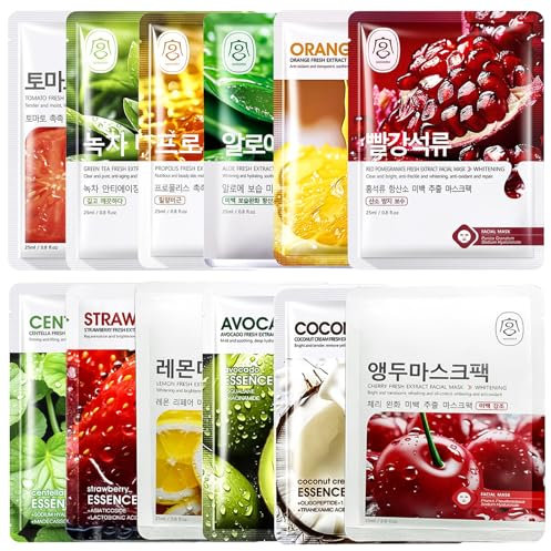 12 Pcs Mascarillas Faciales Coreanas Mascarilla Coreana Mascarilla Facial Coreana Mascarillas Coreanas Mascarillas Faciales Mascarillas Coreanas Faciales Daily Mask Pack Mascarilla Hidratante Facial