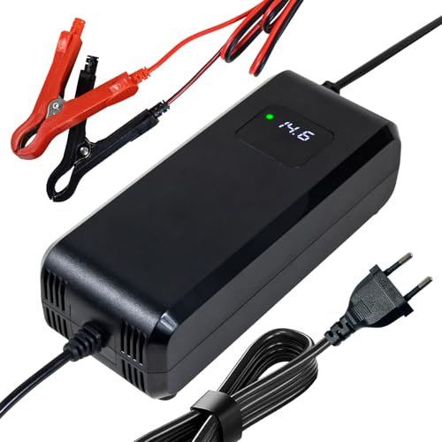 14.6V 10A LiFePO4 Lithium Batterie Ladegerät Maintainer für 12v/12.8v Deep Cycle Lithium Eisen Phosphat Batterie 12V AC-DC Ladegerät für Auto Caravan Marine Auto Caravan Marine
