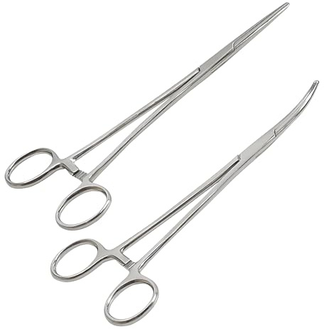 2 StüCk Piercing Zange,Piercing Set,Piercingzange Set,Sägezahndesign Klemme Geradem,Piercing Zange FüR Kugeln Ende Nähen,Löten, Kunst,Handwerk