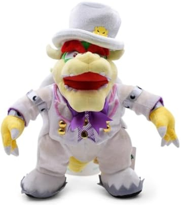 NovaCarta Bowser aus Smoking, 31 cm, weißes Kostüm mit lila Fliege, Super Mario Kollektion