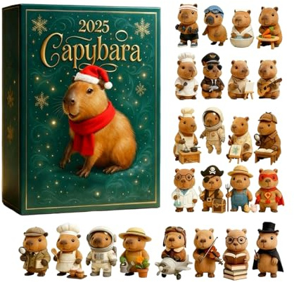 Calendari 'Avvento Capybara 2025, 24 Giorni Calendario 'Avvento Natalizio Con Ornamenti In Acrilico 2D A Forma Di Capibara, Decorazioni Per L'albero Di Natale