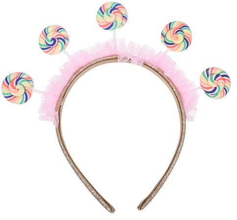 DOITOOL Zuckerstangen-Haarreif für Weihnachten, Feiertage, Lollipop-Haarschmuck, Weihnachts-, Geburtstags-, Party-, Haarband, Neujahrsaccessoires für Frauen und Mädchen, Kostüme