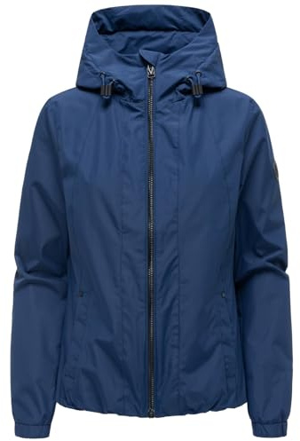 MARIKOO Damen Übergangsjacke (XS-3XL) wasserabweisend, mit Kapuze, 3 Taschen - N134
