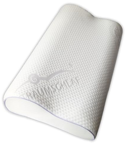 Traumschlaf Nackenstützkissen – Ergonomisches Memory Foam Kissen – Optimale Unterstützung für Kopf & Nacken – Druckentlastend & atmungsaktiv – Bezug waschbar - ca. 30x50 cm