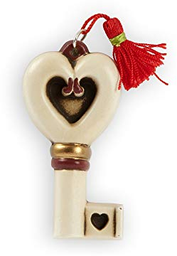 Egan Chiave Collezione Chiavi. Oggetto Realizzato in Ceramica di Colore Bianco e Rosso. Dimensione: 7,5X1X3,5 cm. La referenza è CH16S/1CU
