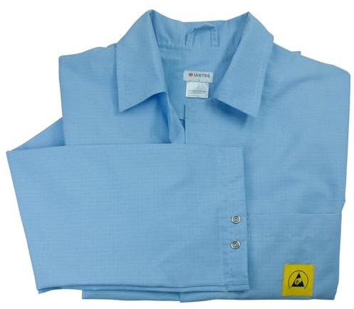 WETEC ESD-Arbeitsmantel AM-156, ESD, XL, hellblau (Kittel Mantel Arbeitsmantel)