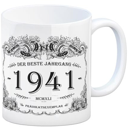 trendaffe 1941 der beste Jahrgang Kaffeebecher - ein tolles Geschenk zum Geburtstag für Wein Liebhaber und alle die im Jahr 1941 geboren sind.