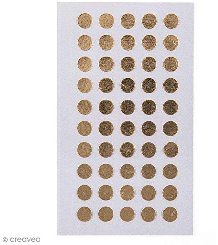 Sticker, goldfarbene Punkte, 8 mm, 200 Stück