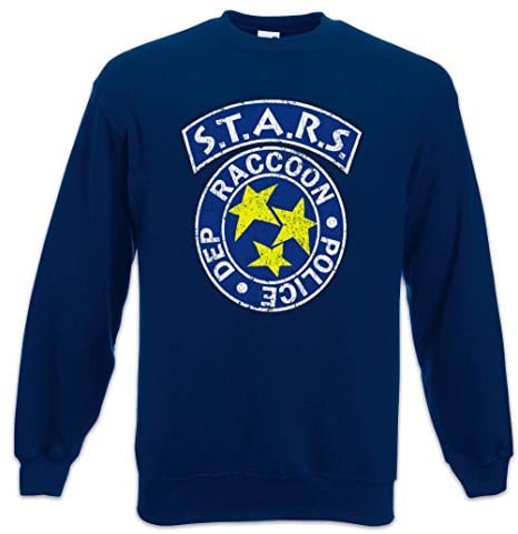 Urban Backwoods Vintage S.T.A.R.S. Logo Sweatshirt Pullover Blau Größe M