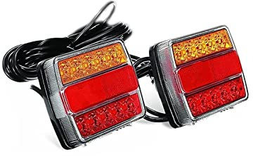 flexzon Magnetic led rear board lamps tail brake stop indicator lights trailer camper