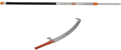 Ensemble compatible avec Bahco perche télescopique 5 mètres et scie arboricole 386-6T