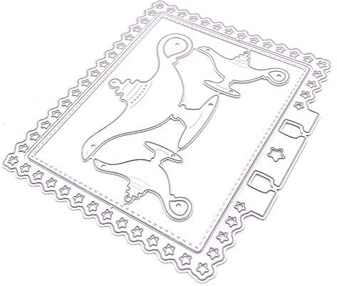 KSCRAFT Memory Dex Stanzschablonen aus Metall mit Stern-Rahmen, für Bastelarbeiten, Scrapbooking, dekorative Prägung, DIY-Papierkarten