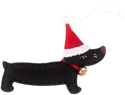 BESPORTBLE Dackel Weihnachtsschmuck Weihnachtsbaumschmuck Weihnachtsfeiertagsschmuck Schwarz