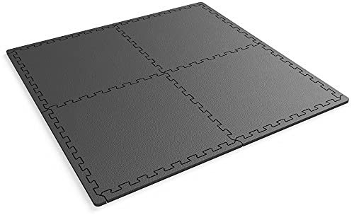 AKTIVE Protector suelo césped, goma EVA, 8 piezas, 50x50 cm, para piscina desmontable (52798)