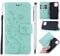 Phone Case for iPhone 13 Mini, Premium PU Leather Flip Embossed Butterfly Case Shockproof Slim Protective Bumper Wallet Case for iPhone 13 Mini with Kickstand Card Holder Lanyard & One Touch Pen