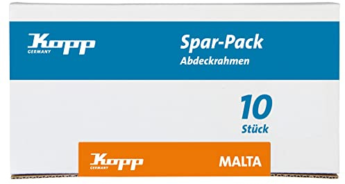 Kopp Malta silber Profipack mit 10 Abdeckrahmen 1-fach, 309120012