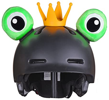 Dapuly Full Face Off Road Helm Dekor, Niedliche Frosch Augen Krone Helm Dekoration Zubehör Fahrzeug Fahren Cosplay Styling mit Bändern für Fahrradhelm Skihelm Motorradhelm, green