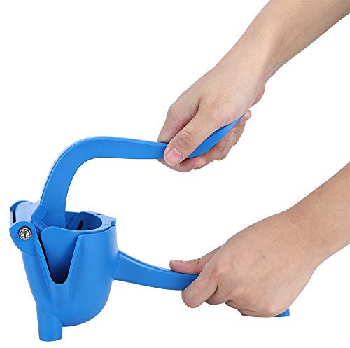 Manual Juicer, Aluminium Alloy Manual Lemon Squeezer Juice Extractor Portable Manual Squeezing Tool Manual Fruit Press Squeezer Extractor Tool for Fruit Orange Lemon Vegetable(blue)
