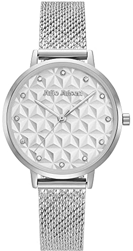 Julie Julsen JJW1395SME Cushion Uhr Damenuhr Edelstahl 3 bar Analog Silber