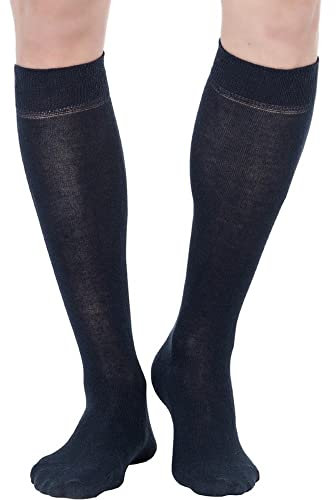 Infinity 9 o 6 paia Calze Lunghe Uomo Cotone Filo di Scozia Elasticizzato (Blu 9 Paia, 43/46)