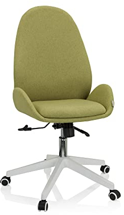 hjh OFFICE 729433 Schreibtischstuhl AVEA I Stoff höhenverstellbarer Drehstuhl mit hoher ergonomischer Rückenlehne, Grün