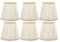 6 Stück Lampenschirme, Plissee Stoff Lampenschirm 9 X 13 X 14 Cm Großes Wandlampenschirm Set, Aufsteckbare Kandelaberlampen Modern Lampshades für Kronleuchter Wandleuchte Stehlampe Tischlampen