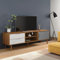 FIRBNUS TV-Schrank MOLDE Braun 158x40x49 cm Massivholz Kiefer Sideboard Holz TV Lowboard Holz Schrank Schubladen Sideboard Fernseher Wonzimer Möbel TV Schrank Holz Kommode Holz TV Kommode