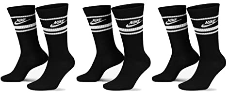 Nike 9 Paar Everyday Essential Tennissocken Socken Sportsocken Unisex DX5089 Prime, Farbe:3 x Schwarz - Weiss, Socken Neu:46-50