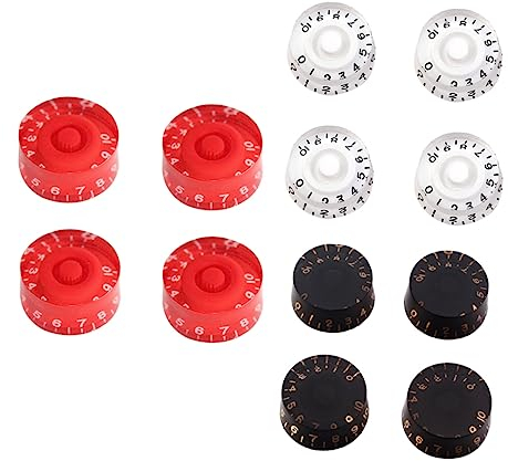 Supvox 4stücke Gitarren-lautstärkeregler Drehknöpfe Set Gitarren Austausch Von Gitarren-komponenten Rot Mit Hoher Belastbarkeit Und Einfacher Installation