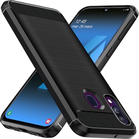 iVoler Cover per Samsung Galaxy A40, [Protezione Antiurto di Grado Militare] Custodia Sottile Morbida in Silicone TPU Anti-Impronte Anti-Graffio Protettiva Case, Nero