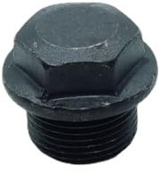 CDQBWKJGFJ M22 x 1,5 Stecker, metrisches Außengewinde, Sechskant-Rohrstopfen mit Flansch, schwarze Karbonstahl-Fassung für Endstücke, 2 Stück