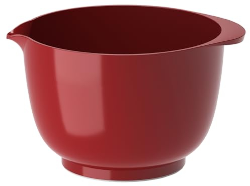Rosti Margrethe Mixing Bowl, 2 Litres, Shatterproof, Baking With Good Handle, Recyclable Plastic, Red