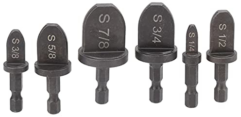 Bördelwerkzeug HVAC, Auspuffrohr-Expander-Werkzeug, 6-teilig, HVAC-Werkzeuge, Rohrexpander für Klimaanlage, Lagerstahl, Sechskantgriff-Bohrer-Set, 7/8 Zoll, 3/4 Zoll, 5/8 Zoll,