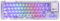 KiiBoom Phantom 64 60% Gasket Mechanical Keyboard with 1.54’’ LCD Display Screen, BT5.0/2.4GHz/USB-C Transparent Keyboard with Sound Dampening Foam, RGB Backlits, 4000mAh Battery for Win/Mac (Purple)