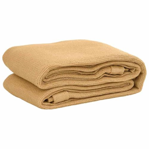 vidaXL Tent Carpet - Sand Outdoor Rug - Camping Tarp - 200 x 200 cm - HDPE Ground Cover for Patios, Awnings, Tents - Cuttable, Weather-Resistant, Easy to Clean