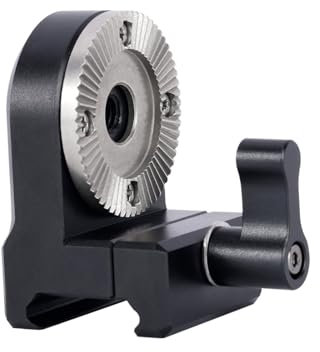 NICEYRIG Nato Rail Clamp with Rosette Mount Comes with 1/4-20 Locating Holes,360°rotated adjustment,Compatible with NICEYRIG Wooden Grip 463 for Vlog Recording, Photography or Selfie