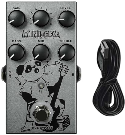 9-Ton-Mini-Gitarren-Overdrive-Verzerrungspedal mit Metalldesign, 3-Band-EQ, USB-Stromversorgung für E-Gitarren-Soundpedal