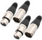 RUNCCI-YUN 4 Piezas Conector de soldadura XLR 4 pines Mini,Conectores XLR,conectores XLR macho/hembra,enchufe de cable de micrófono,toma de audio de micrófono