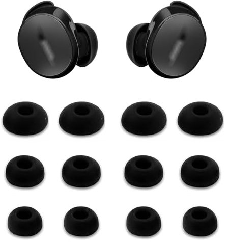 ALXCD Eartips Compatible with Bose New QuietComfort Earbuds, 6 Pairs S/M/L Sizes Soft Silicone Ear Tips Replacement Earbuds Tips, Compatible with Bose New QuietComfort Earbuds 2024 QC, Black sml