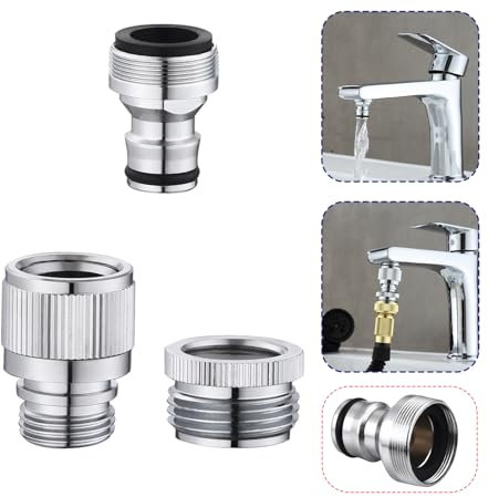 Ceaeso Quick Connector Sink Tap to Garden Hose Adapter Dishwasher Washing Machine Snap Coupler Adapter Bathroom Kitchen Shower Hose Garden Hose