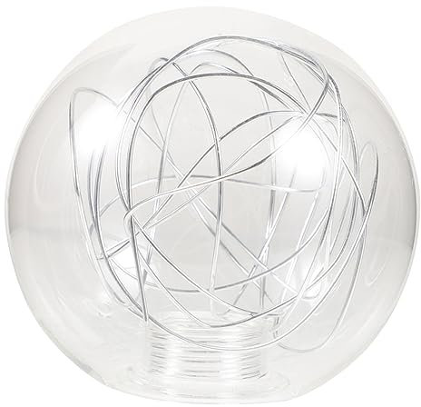 Veemoon Aluminum Wire Glass Lamp Shade G9 Light Bulb Cover Pendant Light Shade 100mm Diameter Silver and Gold Wire Globe Design Decorative Replacement for Home Lighting Fixtures