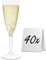 WUITOKI Flute in plastica 40 pz., 10cl, riutilizzabili, lavabili in lavastoviglie, infrangibili, privo di BPA, per champagne, spumante, prosecco