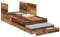 vidaXL Stauraum Bettgestell Altes Holz 100X200 cm Holzwerkstoff Reichlich Schubladen Modernes Design