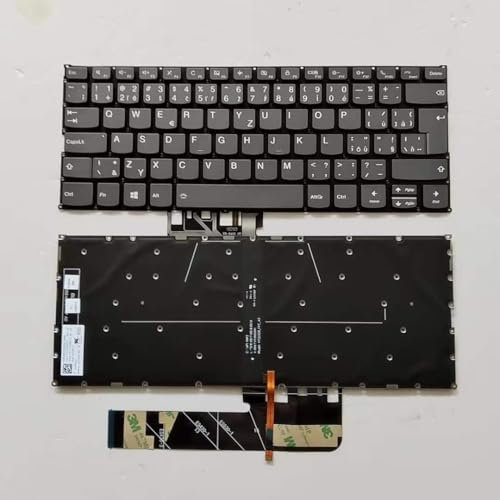 QMSOZMD Piezas de portátil Nuevo checo for Lenovo Yoga 530-14IKB 530-14ARR C640-13IML C740-14IML Flex 6-14ARR retroiluminación Gris portátil Teclado