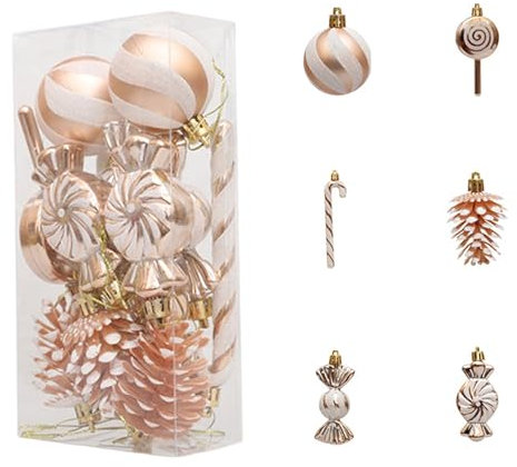 Diferentes tamaños Navidad Baubles Set Árbol de Navidad Adorno colgante Tamaños surtidos Decoración del hogar