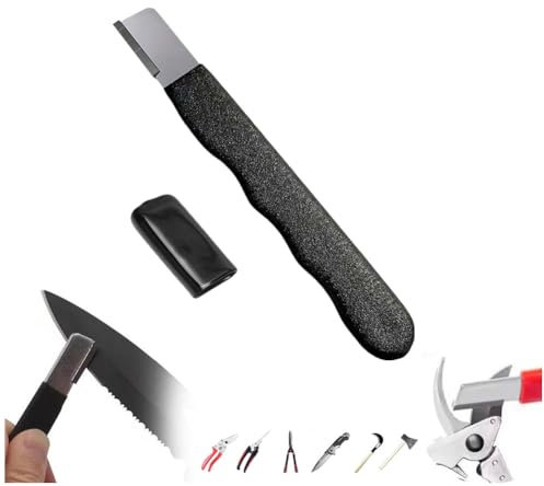 Carroterr 1pcs Outdoor Portable Dual-purpose Whetstone, Whetstone Knife Sharpener, Pocket Blade Sharpener, Multipurpose Garden Tool Blade Sharpener for Knife Gardening Pruner, Loppers, Pruning Shears